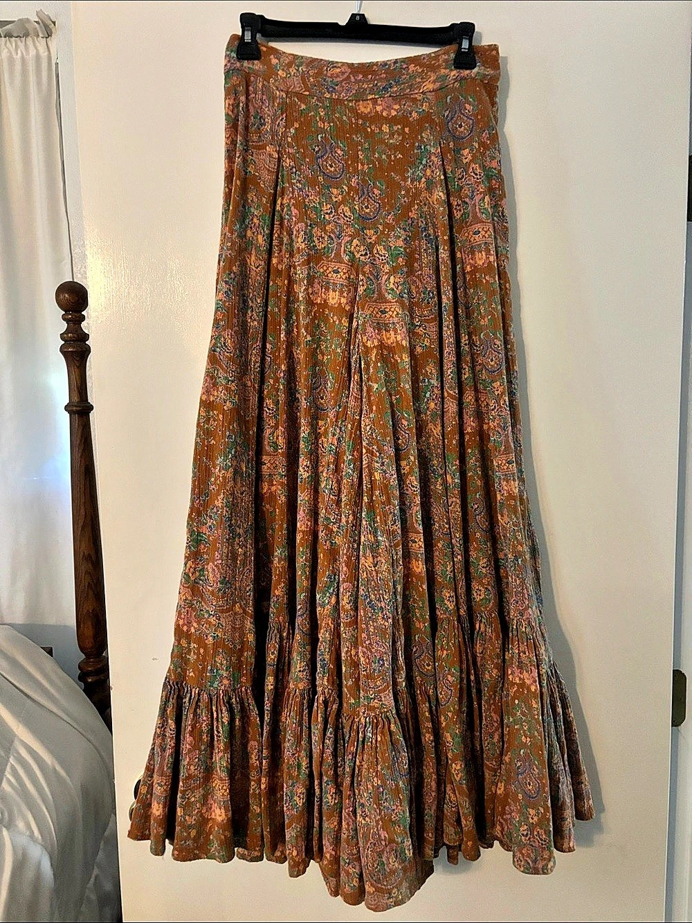 Free People Paisley Tiered Maxi pants Size Medium